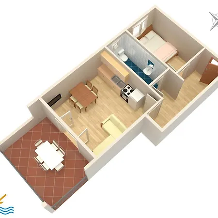 With A Parking Space Tribunj, Vodice - 4201 Apartament *
