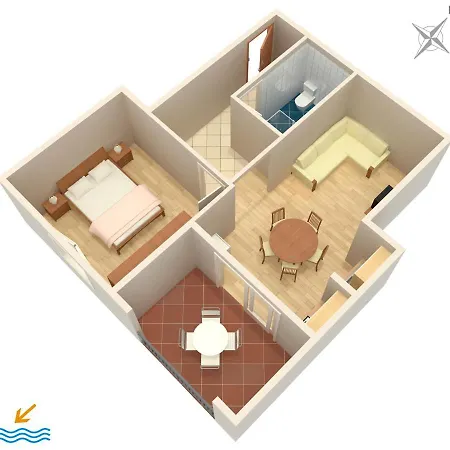 With A Parking Space Tribunj, Vodice - 4201 Apartament *